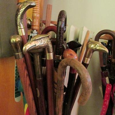Many canes & umbrellas