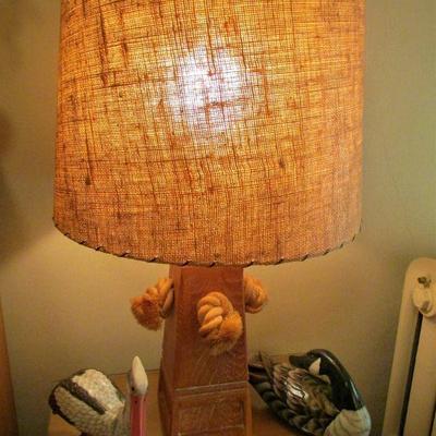 Ranch Oak knotted rope lamp