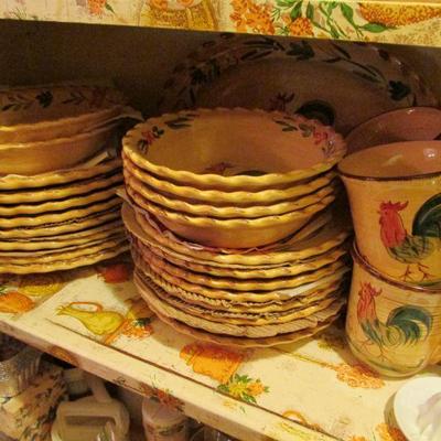 Home rooster dish set