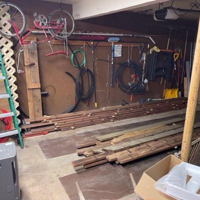 Garage To Go Through. Vintage Bicycles, Coolers, French Doors, Shelving, Refrigerator And More!!