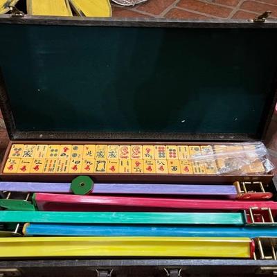 Vintage mahjong set