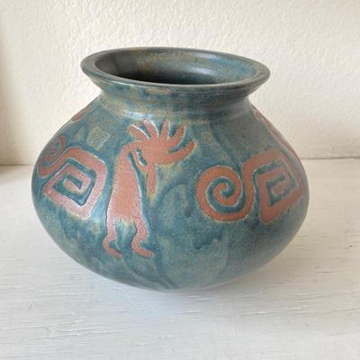  Lake Studio Pottery- 8" Native American Kokopelli Pot