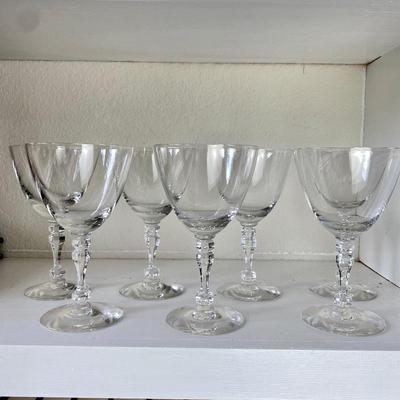 1960's Triffin Franciscan (7) Wine Glasses in Pattern "Skylite" Comes in Original Box