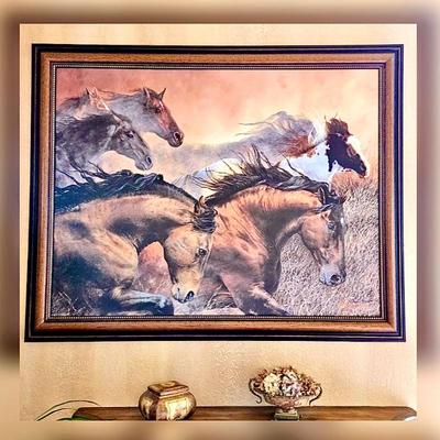 Very Large Limited Edition Oil on Canvas Reproduction of J.F Policky's 