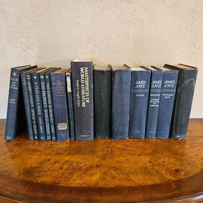 Set of Vintage & Antique Books in Black Tones - Assorted Titles and Conditions - Kahlil Gibran & More