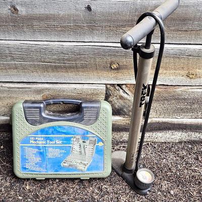 TREK Portable Bike Air Pump Plus a Portable Mechanics Complete Tool kit 103 pcs (New)