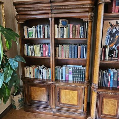 Aspen Home NAPA Collection Wall Bookcase - Two Pieces - Shelves & Cabinets - Ash Burl & Poplar