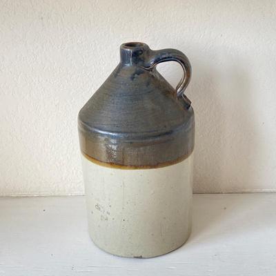 1900's Two- Tone Clay Moonshine/ Whiskey Jug 12" tall- Stamped R.C.P. CO. Akron O.