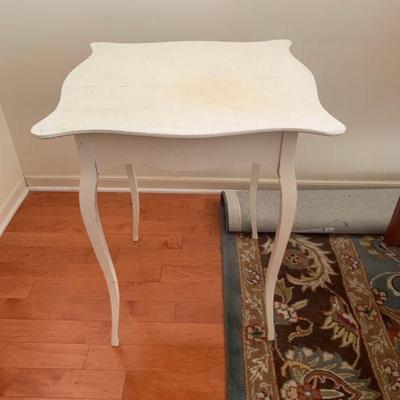 Antique White Side Table