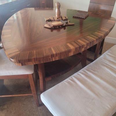 Very nice, unique nook table, chairs and a bench seat