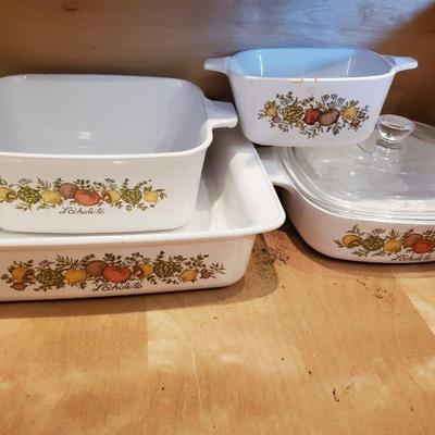Vintage Corning Ware SPICE of LIFE Cooking Dishes