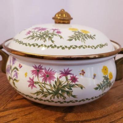 Lincolnware Enamel Dutch Oven - Vintage