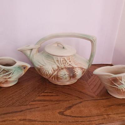 Vintage McCoy (1950) Pine Cone Tea Set
