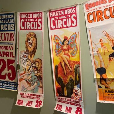 HUGE VINTAGE CIRCUS POSTER COLLECTION
