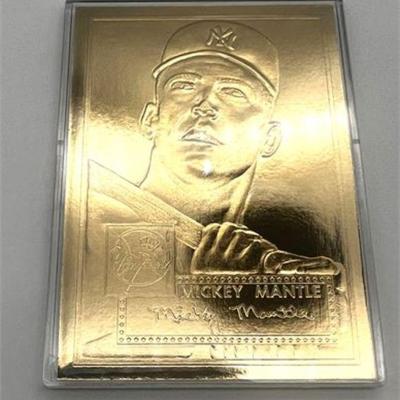 Lot 126   0 Bid(s)
Mickey Mantle 22K Gold Foil Topps Card w/COA
