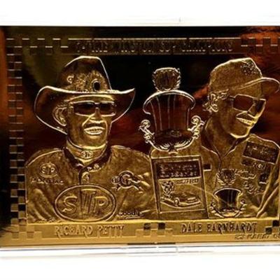 Lot 138   0 Bid(s)
Dale Earnhardt / Richard Petty 23K Carat Sculptured Trading Card w/COA