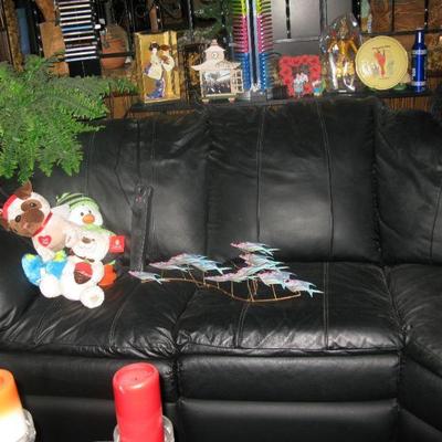 Soft black leather sectional   buy it now $ make me a offer
