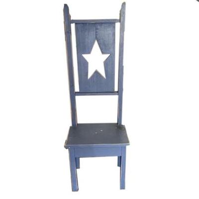 Lot 012   1 Bid(s)
Primitive Style Plank Back Side Chair with Star