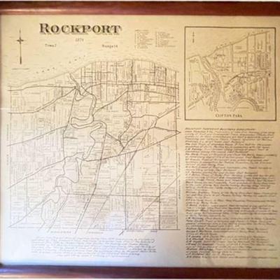 Lot 055   0 Bid(s)
Vintage Rockport, OH 1879 Reproduction Framed Map