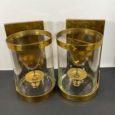 Vintage Brass (Chapman) Candle Wall Sconces