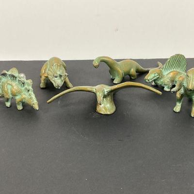 Vintage Brass Dinosaur Mini Figure