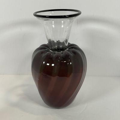 Signed Hilltop Glass Vase