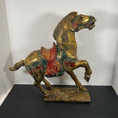 Old World Carved Gilt Horse - Chinese - Early 20th Century