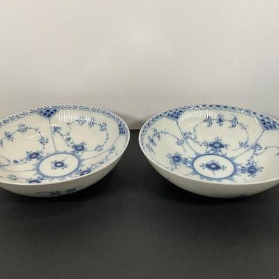 Royal Copenhagen Blue Lace Fluted Bowls