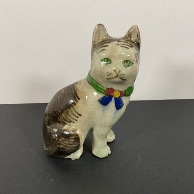 19th Century Pewrsian Ceramic cat