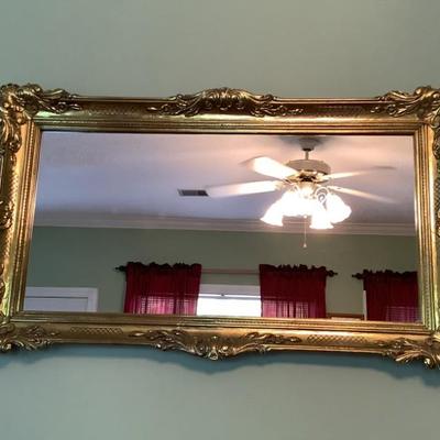 $75 gold framed mirror 57â€L 36â€W