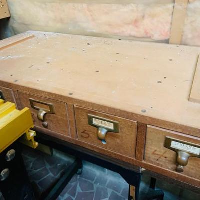 CARD FILE CABINET WITH DRAWERS