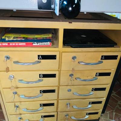 CABINET WITH LOCKING DRAWERS