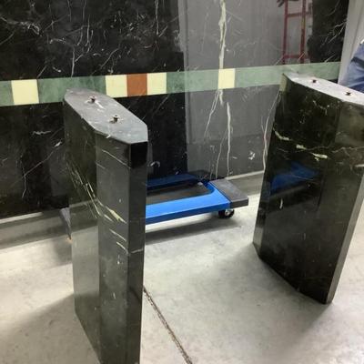 Gorgeous Large MARBLE  table, table AND legs ALL MARBLE 83â€ x 36â€ 28â€H 