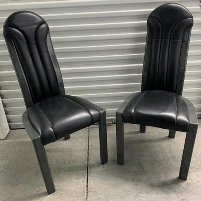10 of these chairs $25 each sold in pairs or buy 4 or 6  black/grey 41â€H 19â€W 16â€ depth 