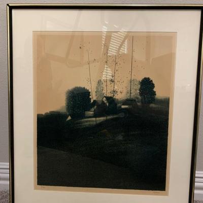 Robert Kipness â€œ Hillside Shadowsâ€ Signed,  Numbered 45/90  Original Lithograph with Certificate of Authenticity 