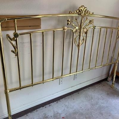 King Size Solid Brass Headboard signed by Anna Nora
