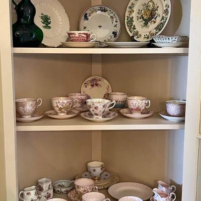 Teacups and saucers, fine china