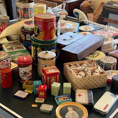 Vintage tins & collectibles