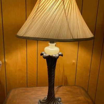 Classic â€¢ Faux Carved Wood â€¢ Table Lamps â€¢ Shirred Shades â€¢ $195 pair