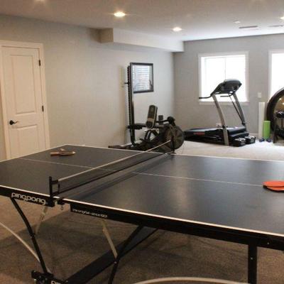 Ping Pong Table and Work Out Equipment