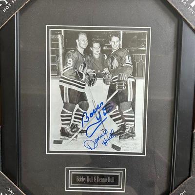 Bobby Hull & Dennis Hull Autographed Framed Photograph