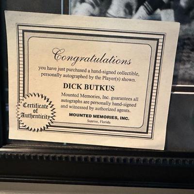 Dick Butkus Autographed Framed Photograph
