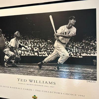 Ted Williams Triple Crown Winner Upper Deck Collectors Choice Framed Print