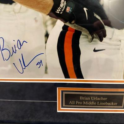 Brian Urlacher Autographed Framed Photograph, w/ COA