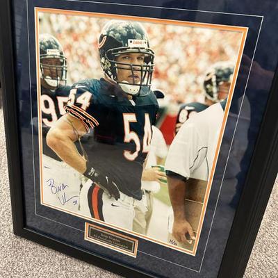 Brian Urlacher Autographed Framed Photograph, w/ COA
