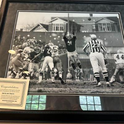 Dick Butkus Autographed Framed Photograph