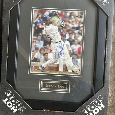 Derrek Lee Autographed Framed Photograph