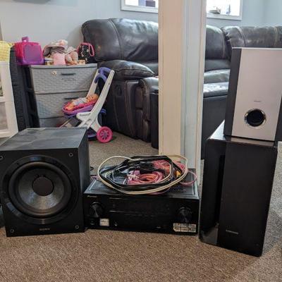 Subwoofers and stereo receiver
