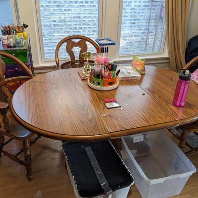 Extendable table and matching chairs