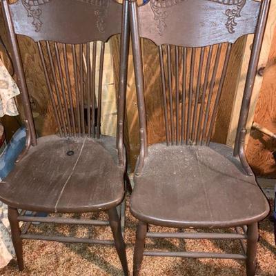 Pressed back chairs